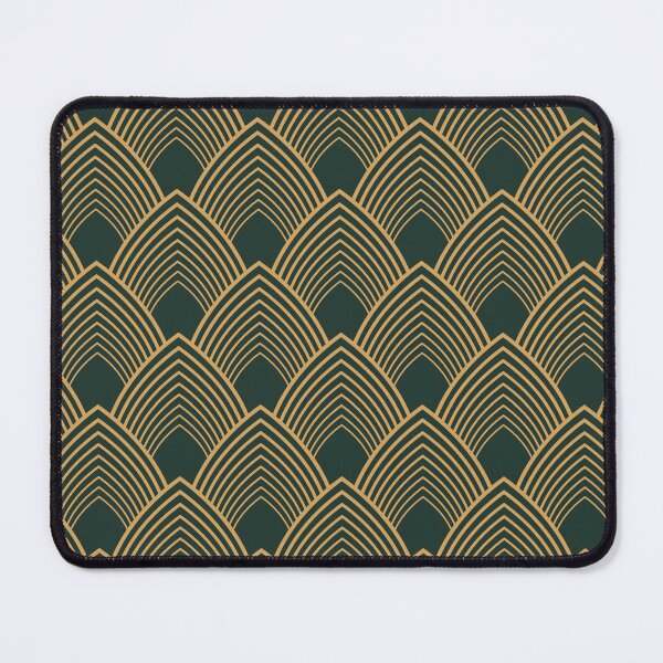 Item preview, Gold and Emerald Green Art Deco Pattern   designed and sold by KarinaI.