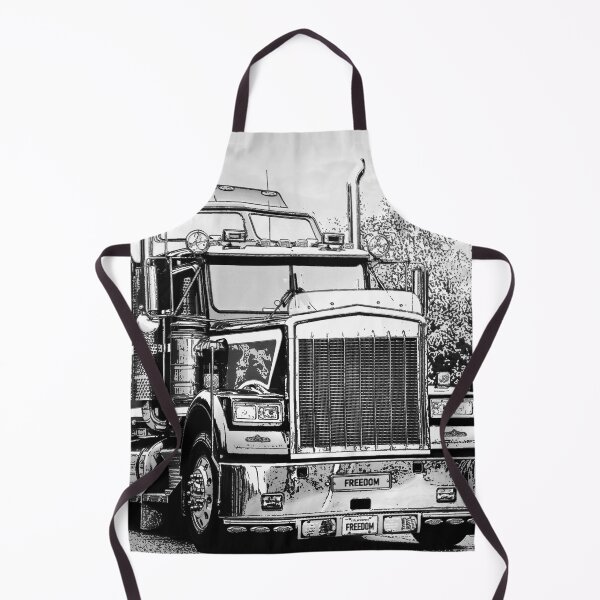 Item preview, Classic American Semi Trailer Truck Trucking Digital Art Monochrome designed and sold by Taina Sohlman.