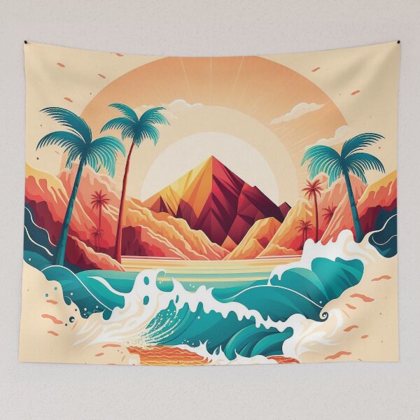 Item preview, Landscape ocean palm tree#10 designed and sold by FunArt4You.