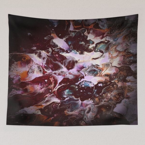 Item preview, GW-2 Red Wash Abstract Painting designed and sold by FunBoutique34.