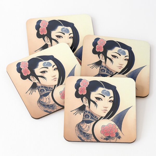 Item preview, Irezumi Woman ( Anime / Ukiyo-e / Traditional Japanese Art Influence ) designed and sold by Ellen Davis.