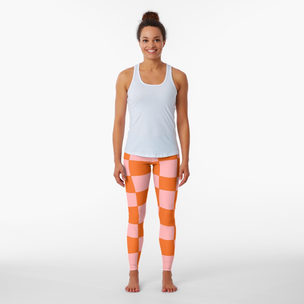 Checkerboard Flames Leggings Tights-Orange – Marek+Richard