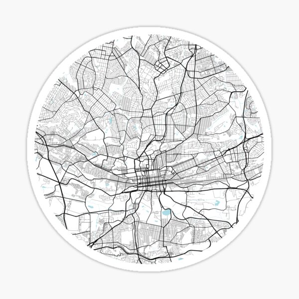 Johannesburg City Map Of South Africa Circle Sticker For Sale By Demap Redbubble 