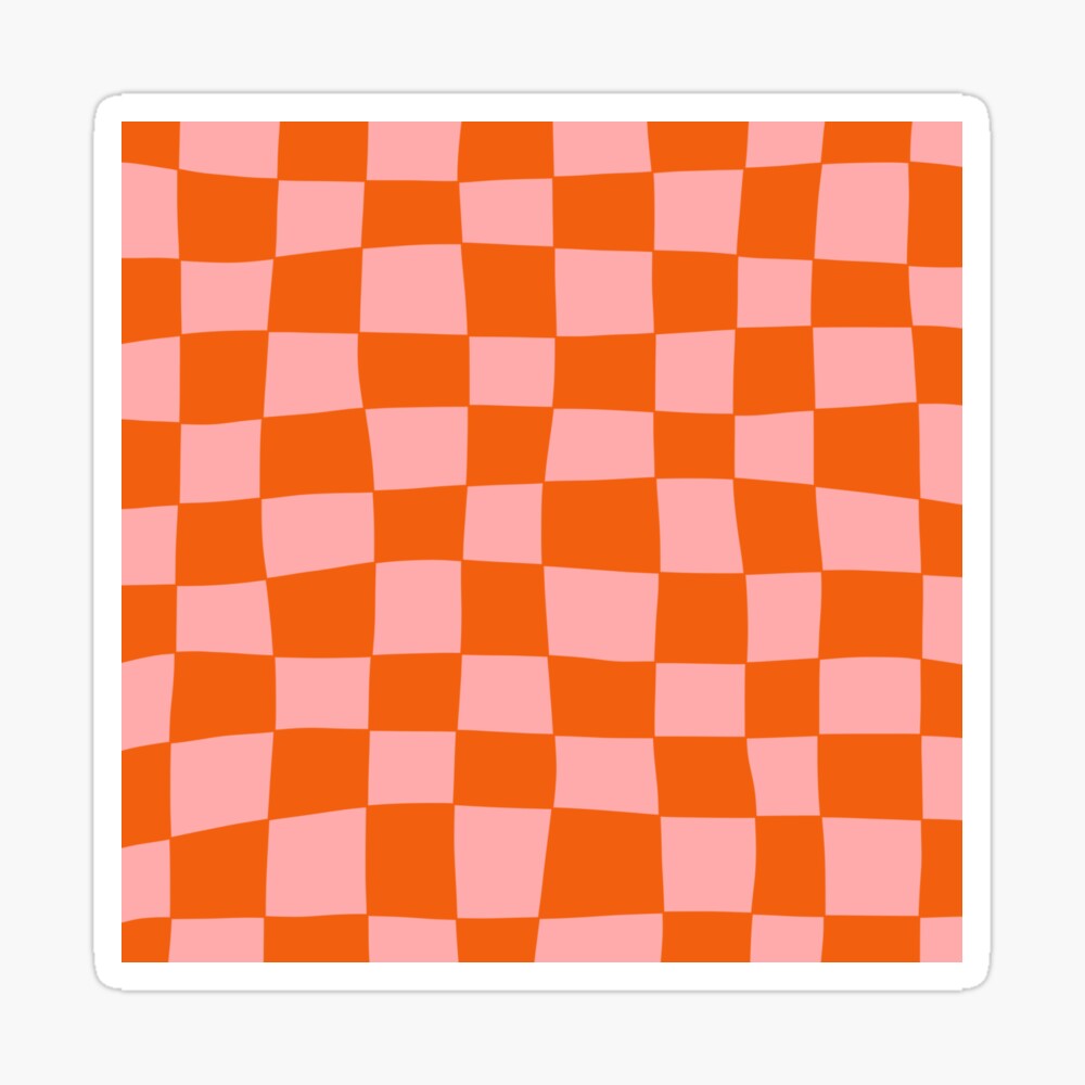 Pattern Paper (Checkered / Pink / Orange) - Pattern Papers - Parts