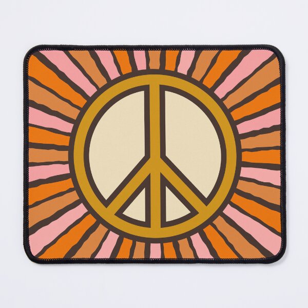 Item preview, peace sign with diverging rays, hippie symbol, vector illustration designed and sold by ShamanskaKate.