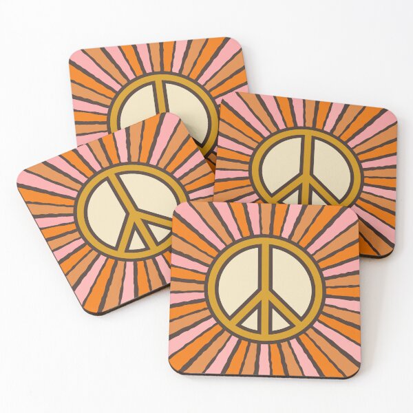 Item preview, peace sign with diverging rays, hippie symbol, vector illustration designed and sold by ShamanskaKate.