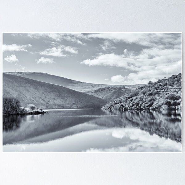 Item preview, Reflejos del embalse de Meldon en monocromo designed and sold by JoSowden.