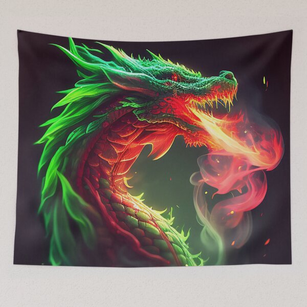 Item preview, The 8k Beautiful Green Dragon: A Fantasy Art Masterpiece designed and sold by Zovermind.