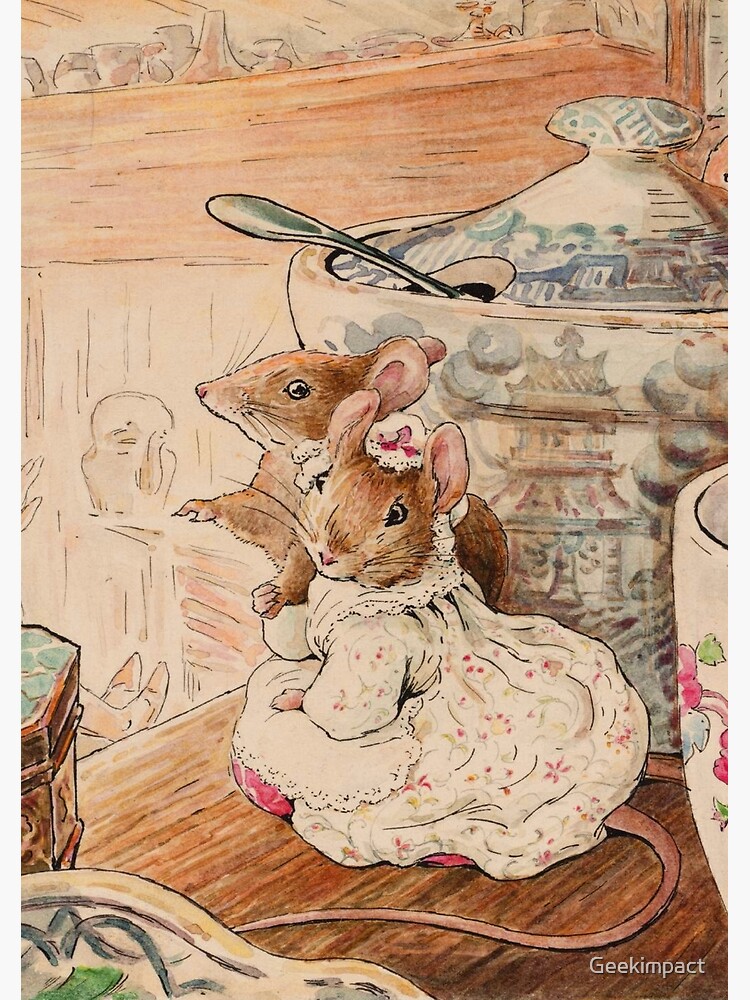 The mice Listen to the Tailor's Lament' cute mice illustration by