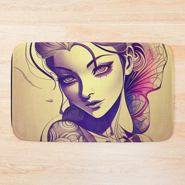 Item preview, Purple Ink Irezumi Woman ( Anime / Ukiyo-e / Traditional Japanese Art Influence ) designed and sold by Ellen Davis.