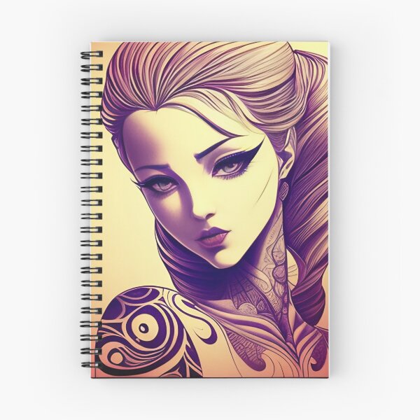 Item preview, Purple Ink Irezumi Woman ( Anime / Ukiyo-e / Traditional Japanese Art Influence ) designed and sold by Ellen Davis.