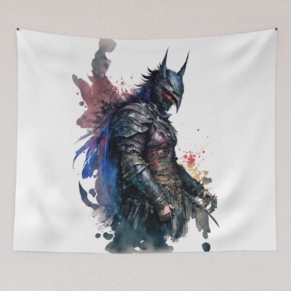Item preview, Watercolor dragon warrior samurai designed and sold by Twinstyle.