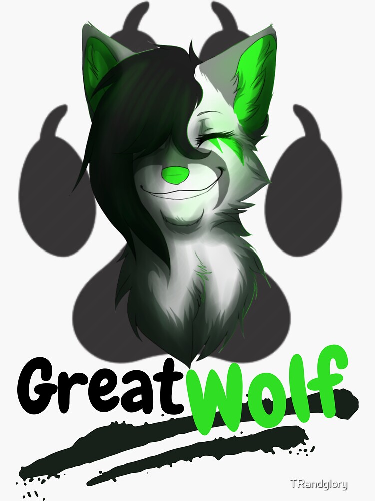 "Great Wolf Lodge, 123 Main Street Anytown, USA" Sticker for Sale by