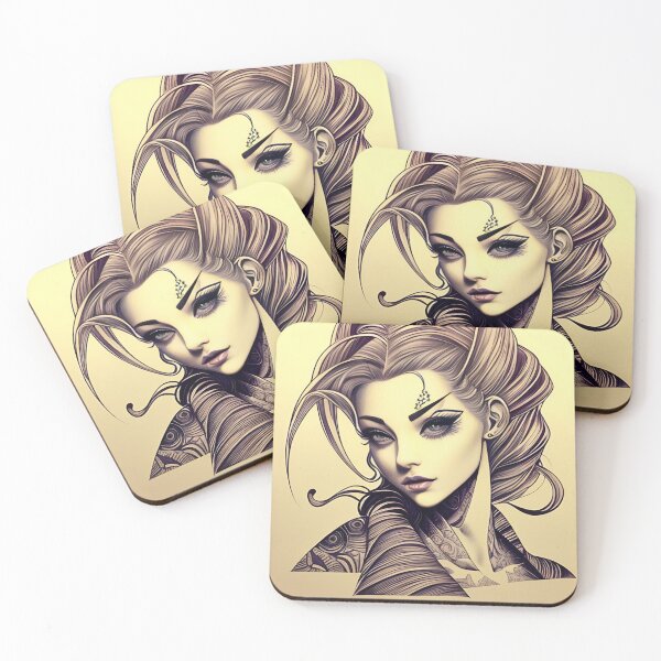 Item preview, Ink Irezumi Woman ( Anime / Ukiyo-e / Traditional Japanese Art Influence ) designed and sold by Ellen Davis.