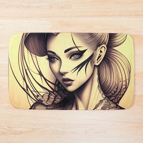 Item preview, Ink Irezumi Woman ( Anime / Ukiyo-e / Traditional Japanese Art Influence ) designed and sold by Ellen Davis.