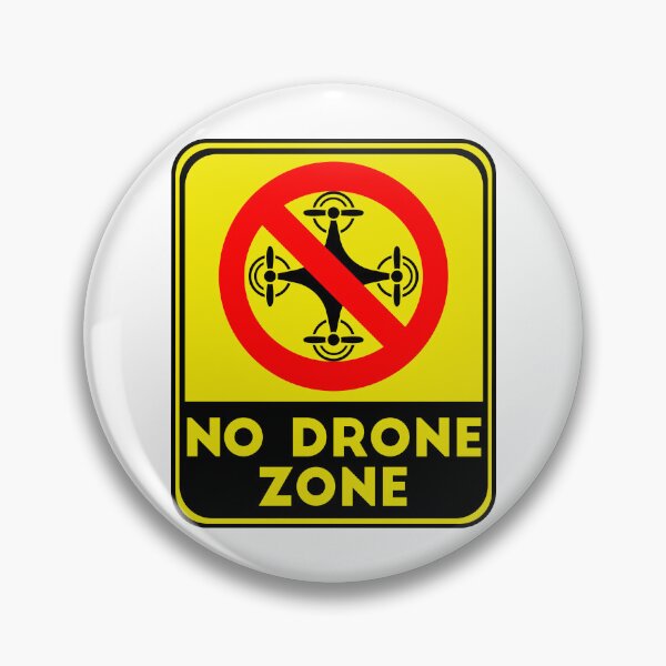 Item preview, No Drone Zone Sign Sticker designed and sold by Lees Tees.