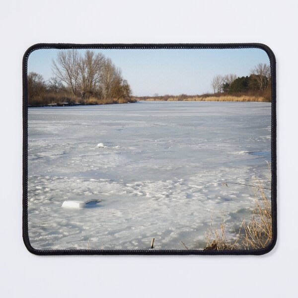 Item preview, Winter Landscape with Ice on the lake and Trees designed and sold by Angela Cini.