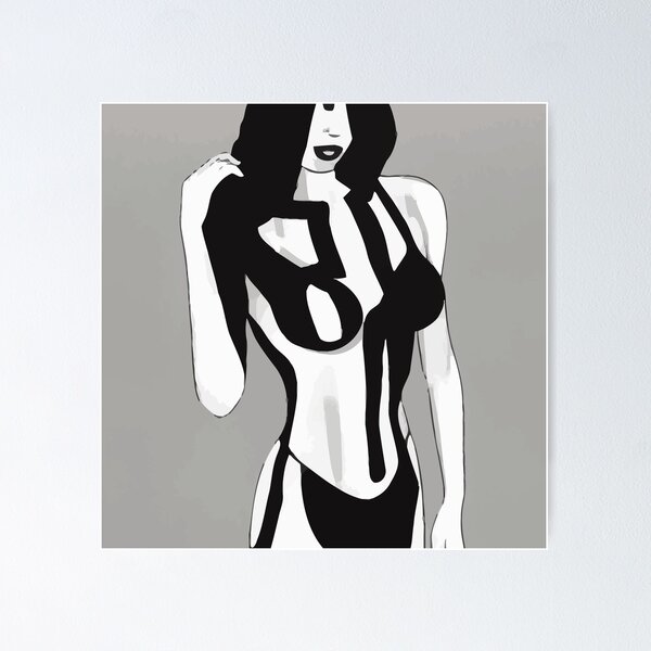 Item preview, Minimal Mina black and white designed and sold by Minimal-Alma.