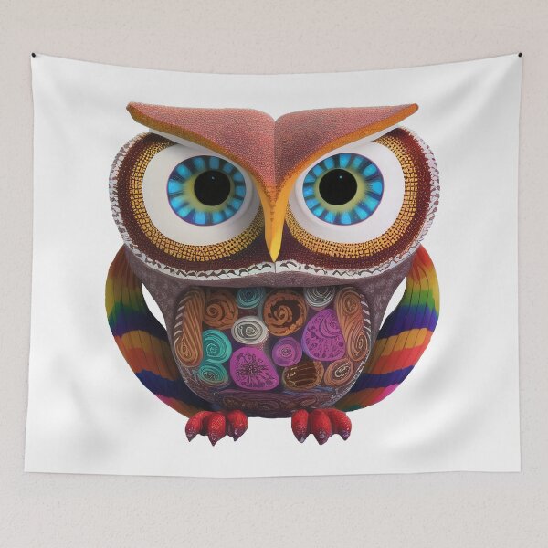 Item preview, Owl alebrije, AI art designed and sold by Dendros-Studio.