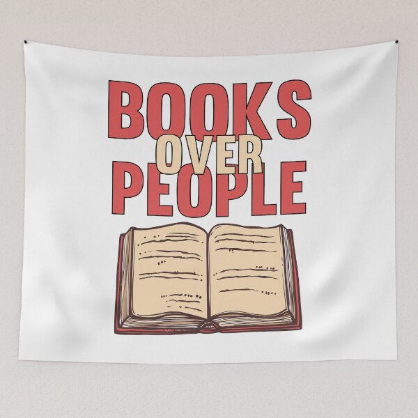 Item preview, Books Over People,funny Books Lover,Funny Literature,funny Reading designed and sold by adnane4off.