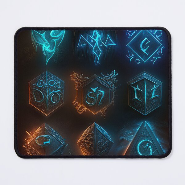 Item preview, 8K Fantasy Mythical Glowing Runes: Enchant Your Collection designed and sold by Zovermind.