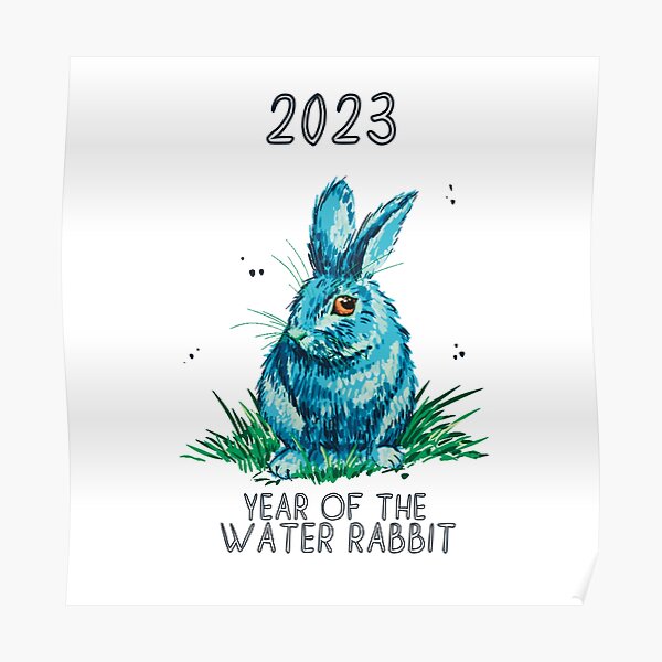 "The Year Of The Water Rabbit 2023" Poster for Sale by Fransyn Redbubble