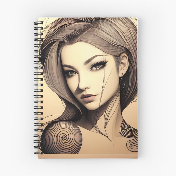 Item preview, Pencil Drawing of Woman ( Anime / Ukiyo-e / Traditional Japanese Art Influence ) designed and sold by Ellen Davis.