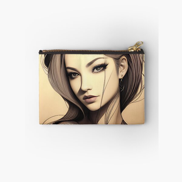 Item preview, Pencil Drawing of Woman ( Anime / Ukiyo-e / Traditional Japanese Art Influence ) designed and sold by Ellen Davis.