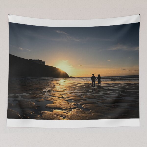 Item preview, Poldhu  sunset,beach walking designed and sold by kathleenjean.