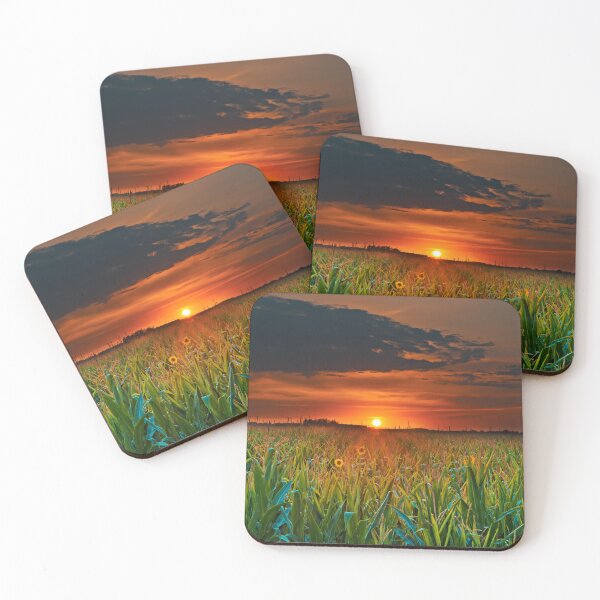 Item preview, SUNSET OVER THE SUNFLOWERS designed and sold by MJ96-PRO.
