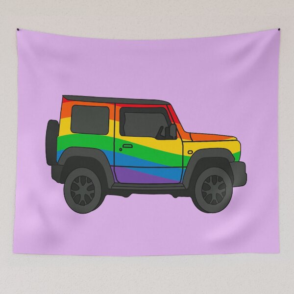 Item preview, Suzuki Jimny Pride Flag Side View designed and sold by stoicjimny.