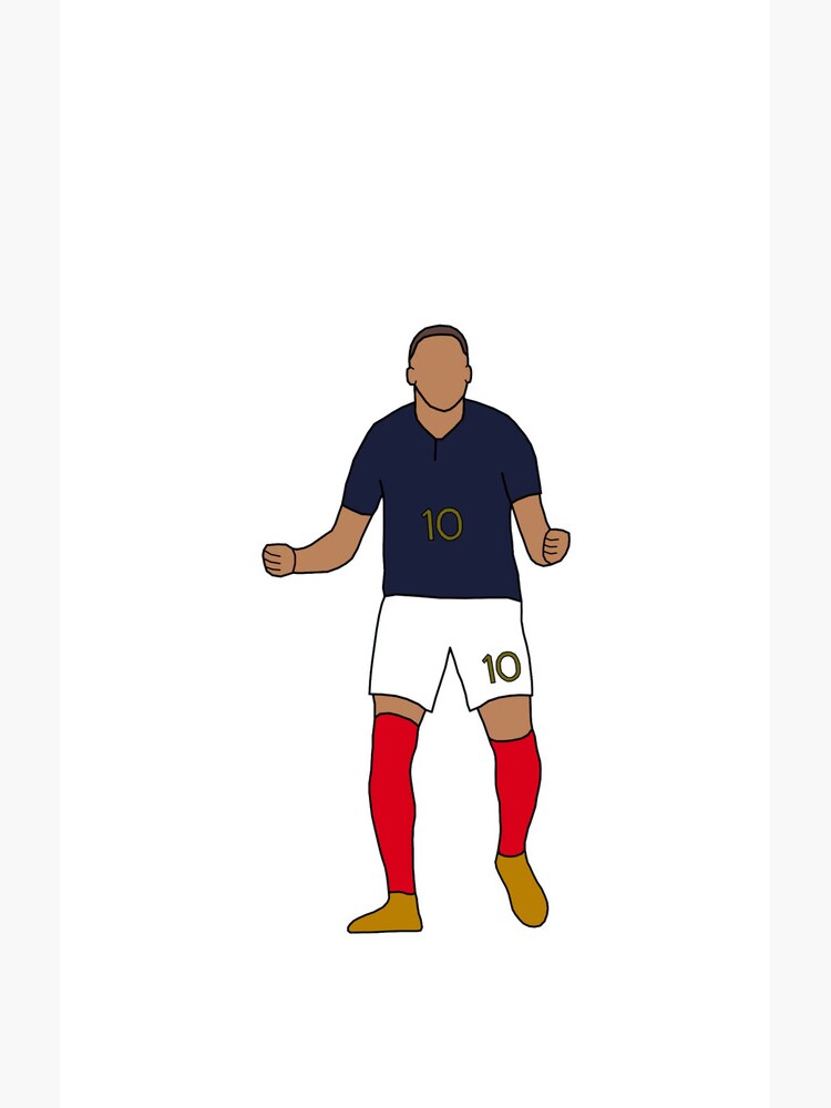 Kylian Mbappe Jersey Art France Football Wall Art Minimalist