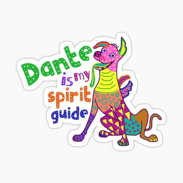 Vista previa del artículo con la obra «Dante es mi guía espiritual», diseñado y vendido por myimagination8.