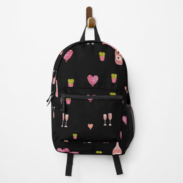 Item preview, Cactus glass love balloon a watercolor pattern black designed and sold by Yana Mustafina | Boho Soulful Designs.