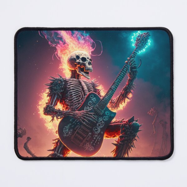 Item preview, Heavy metal skeleton playing electric guitar designed and sold by Twinstyle.