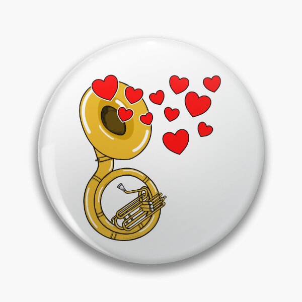 Item preview, Valentines Sousaphone Teacher Sousaphonist Brass Player Wedding Musician designed and sold by doodlerob.