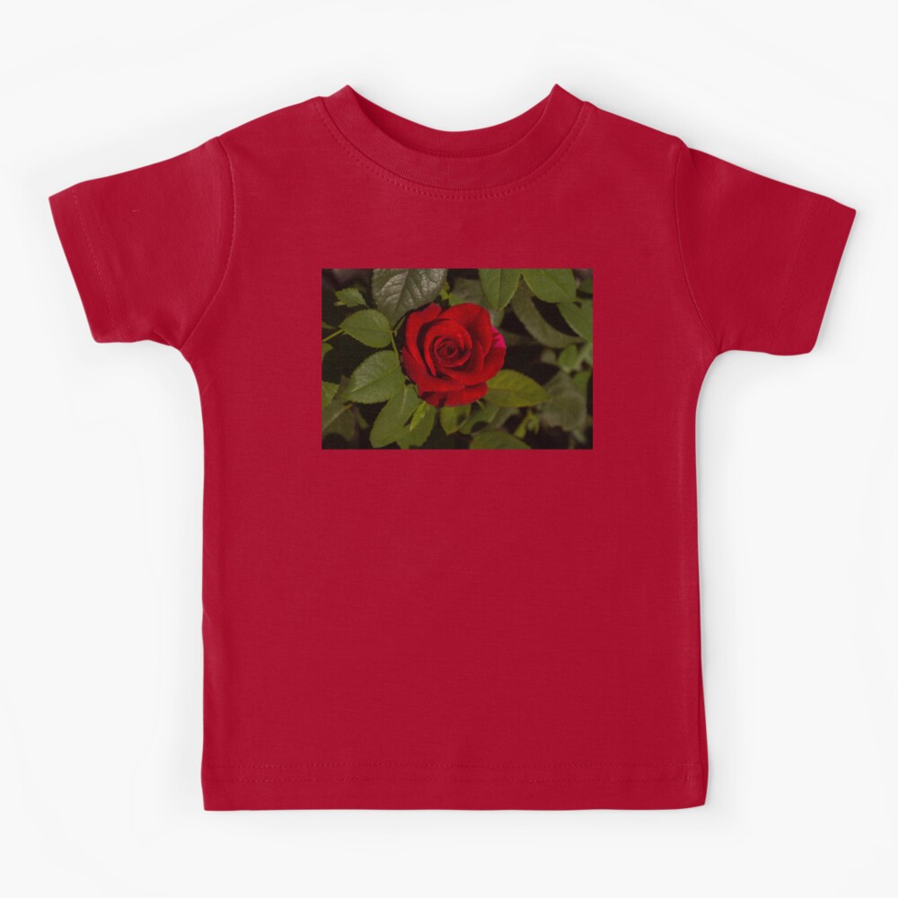 Sweetheart Pink Promise - Dewy Petaled Rosebud Unfurling Kids T