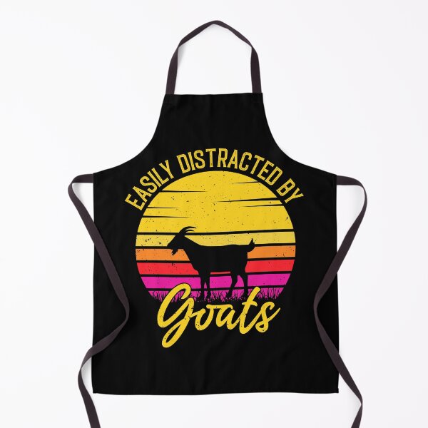 Item preview, Easily Distracted By Goats - Retro Vintage Funny Goat Lovers Gift designed and sold by Creative Angel.