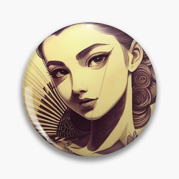 Item preview, Pencil Drawing of Woman ( Anime / Ukiyo-e / Traditional Japanese Art Influence ) designed and sold by Ellen Davis.