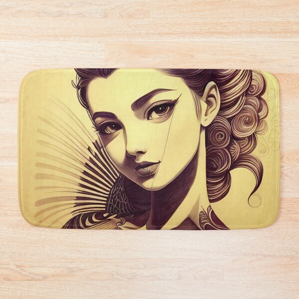Item preview, Pencil Drawing of Woman ( Anime / Ukiyo-e / Traditional Japanese Art Influence ) designed and sold by Ellen Davis.