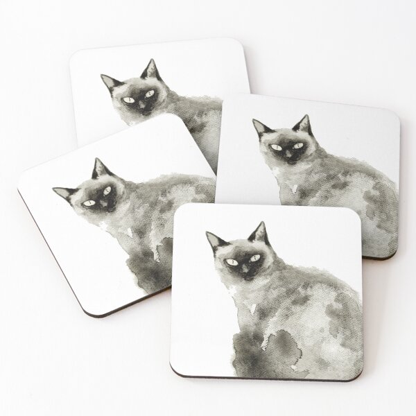 Item preview, Watercolor Siamese Cat Design designed and sold by ArtProvocation.