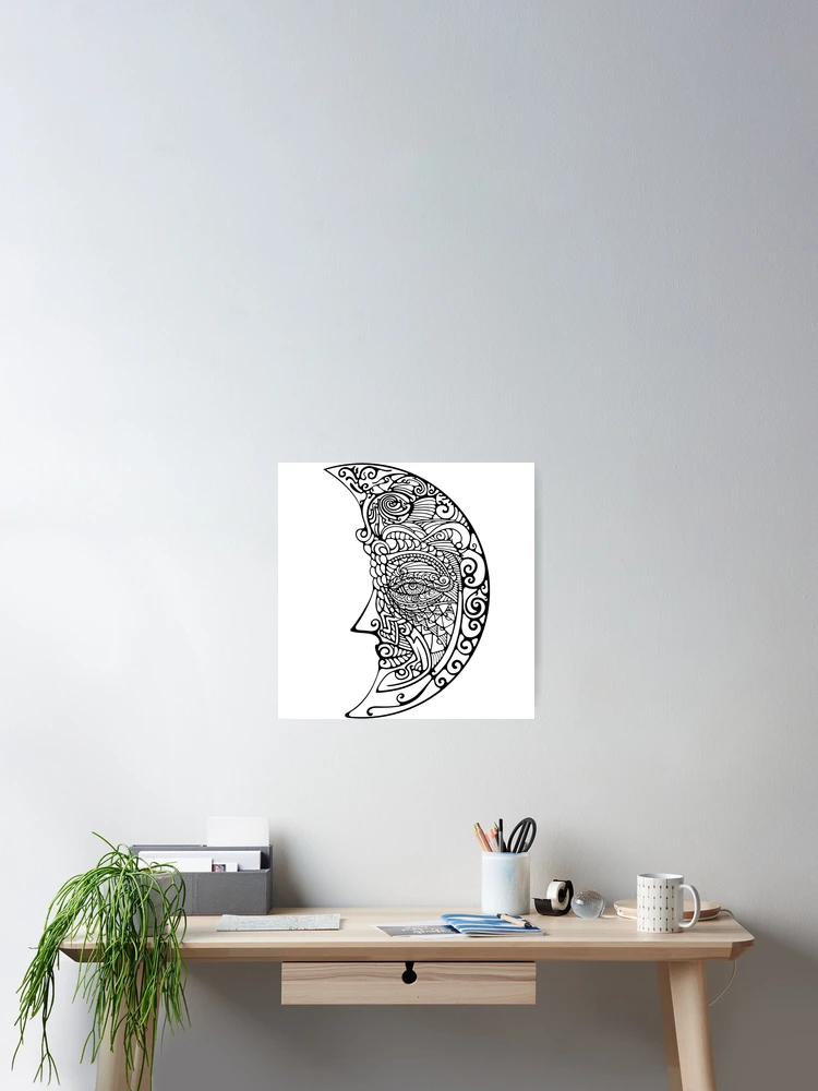 Thumbnail 2 of 3, Poster, One moon designed and sold by Rif Khasanov.