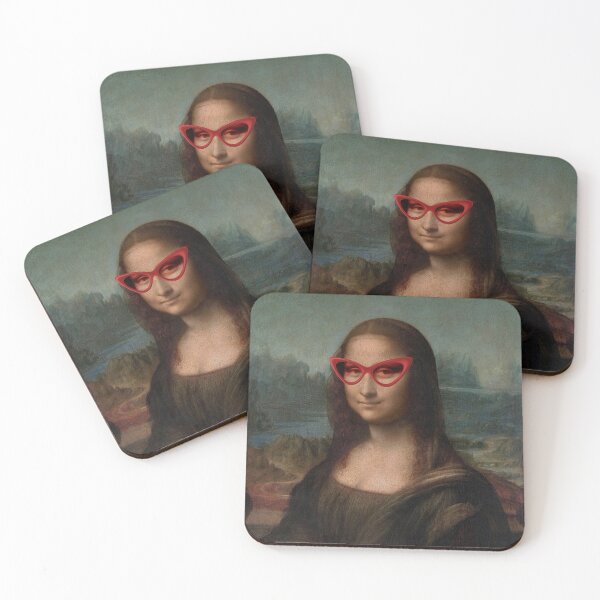 Item preview, Mona Lisa with Red Sunglasses designed and sold by cjgraphic.