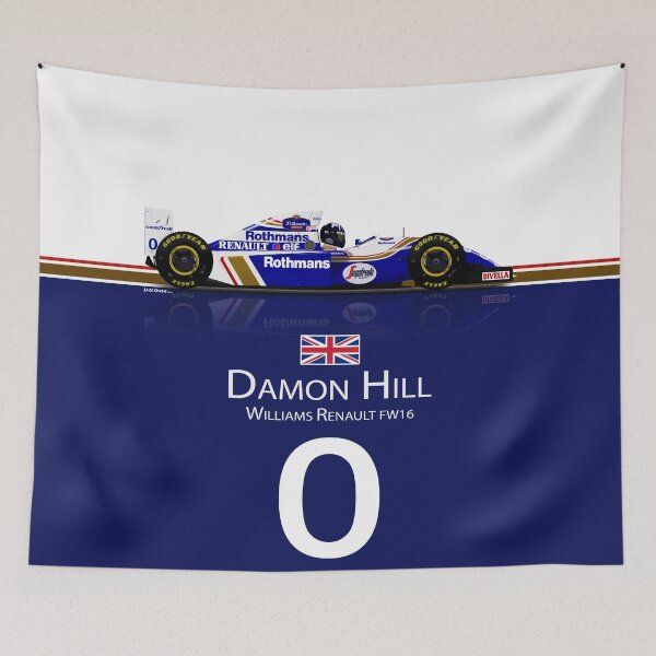 Item preview, Williams FW16 - Damon Hill with background designed and sold by JageOwen.