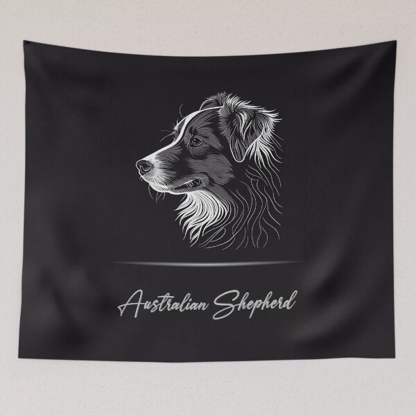 Item preview, Australian Shepherd Portrait designed and sold by Best-Breeds.