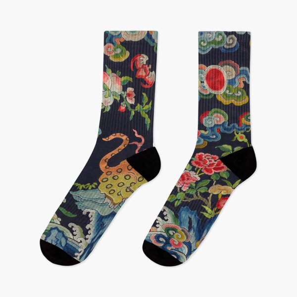 Item preview, Vintage Wild Cat Floral Colourful Embroidery designed and sold by SpiritedArtwork.