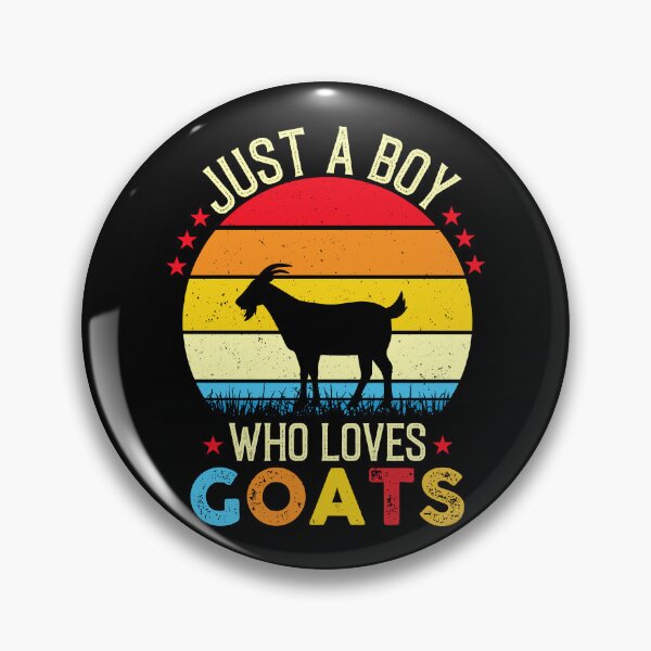Item preview, Just a Boy Who Loves Goats - Retro Vintage Funny Goat Lovers Gift designed and sold by Creative Angel.