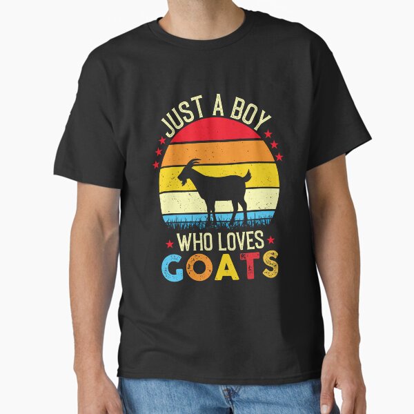 Item preview, Just a Boy Who Loves Goats - Retro Vintage Funny Goat Lovers Gift designed and sold by Creative Angel.