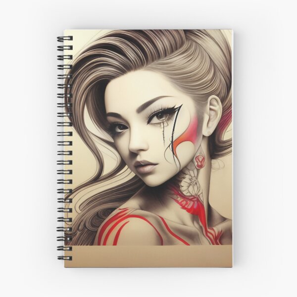 Item preview, Splash of Red Irezumi Woman ( Anime / Ukiyo-e / Traditional Japanese Art Influence ) designed and sold by Ellen Davis.