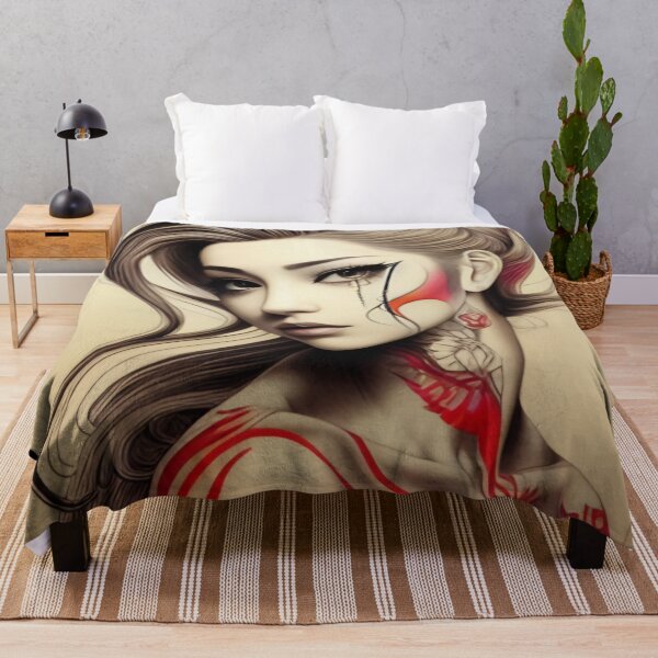 Item preview, Splash of Red Irezumi Woman ( Anime / Ukiyo-e / Traditional Japanese Art Influence ) designed and sold by Ellen Davis.